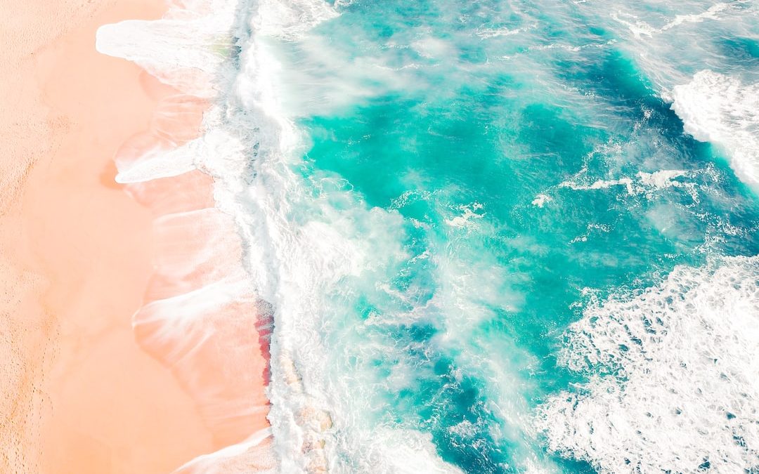 bird's eye view of ocean waves