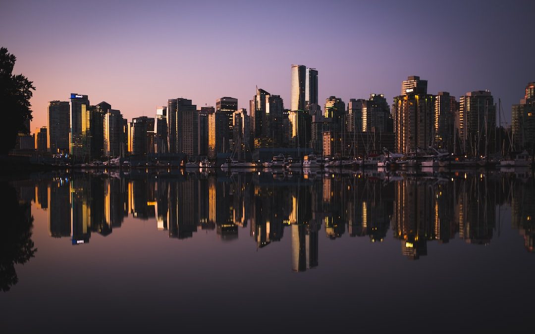 city skyline near water