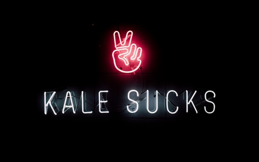 Kale Sucks neon sign