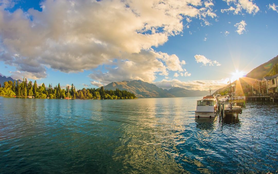 a dock on a lake