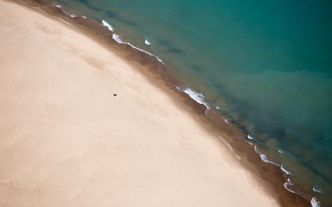 aerial photography of seashore