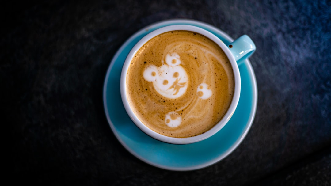 latte art in mug