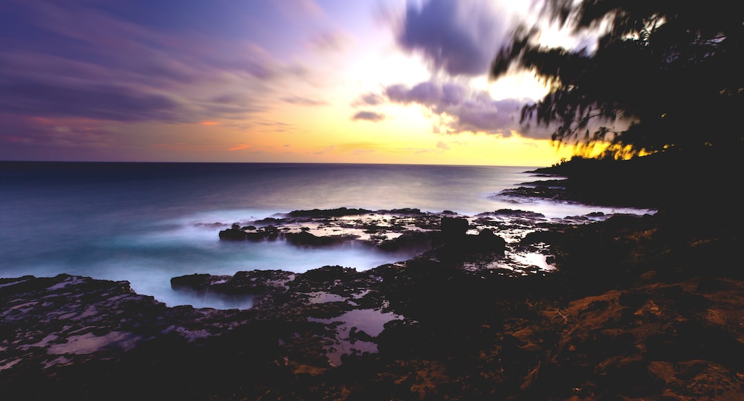 a sunset over a body of water