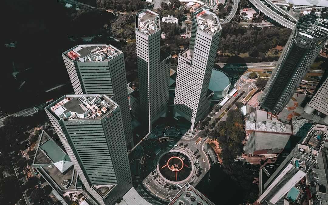 aerial view photography of city buildings